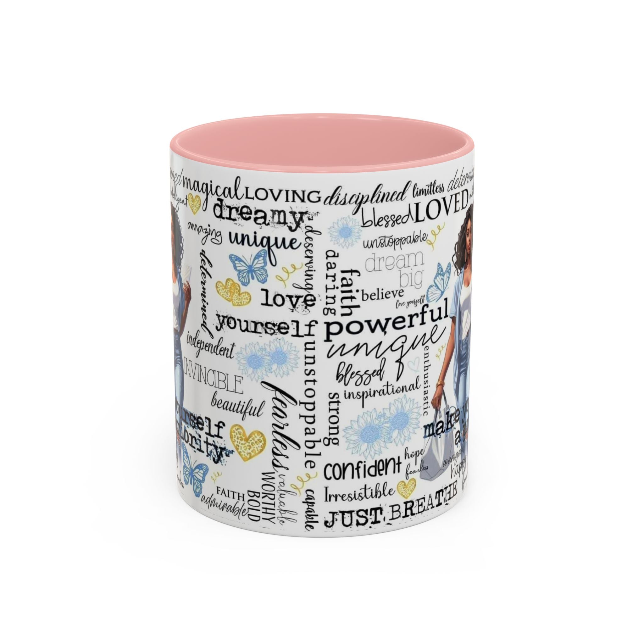 Empowering Inspirational Coffee Mug, Motivational Gift for Women, Unique Tea Cup, Affirmation Drinkware, Positive Vibes Mug.