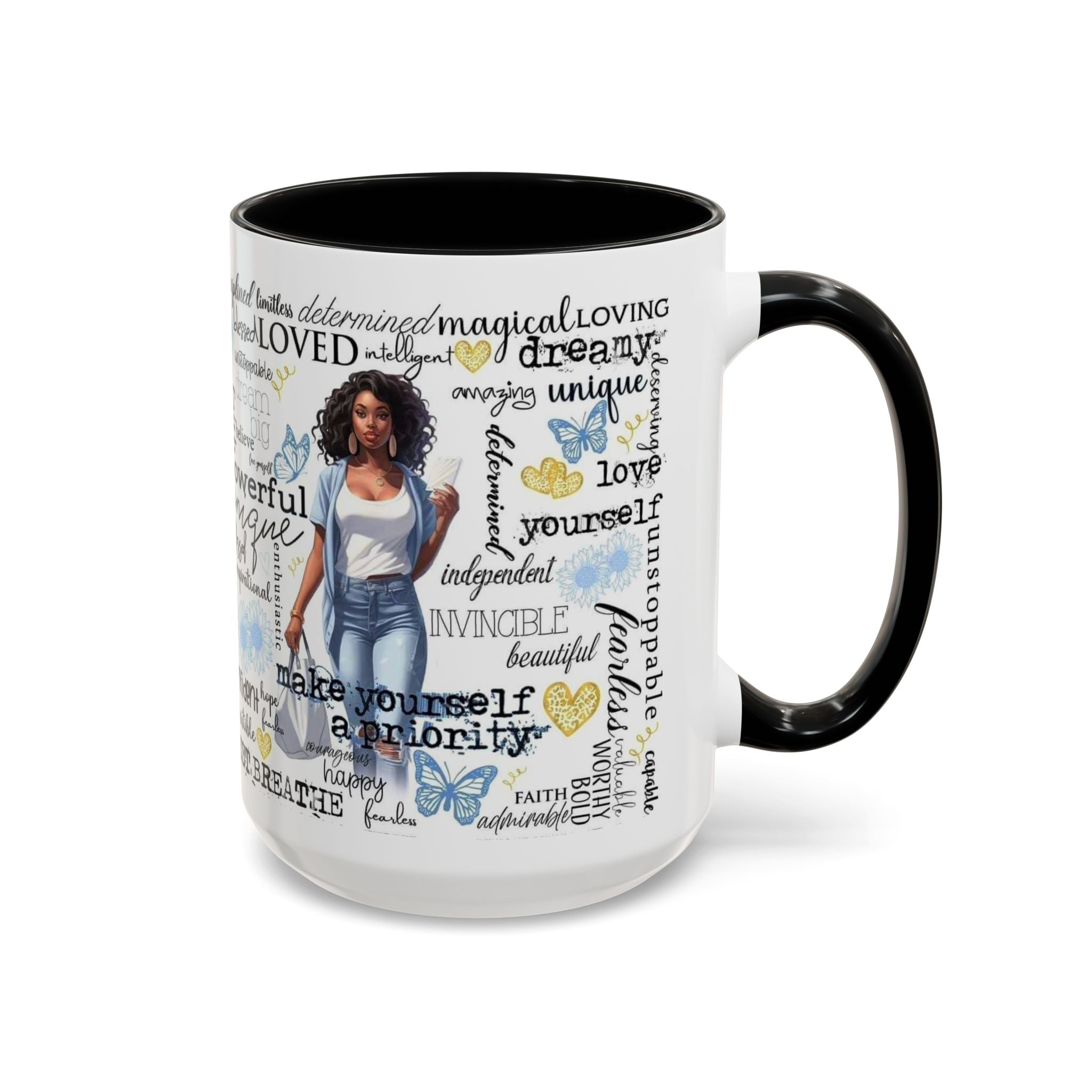 Empowering Inspirational Coffee Mug, Motivational Gift for Women, Unique Tea Cup, Affirmation Drinkware, Positive Vibes Mug