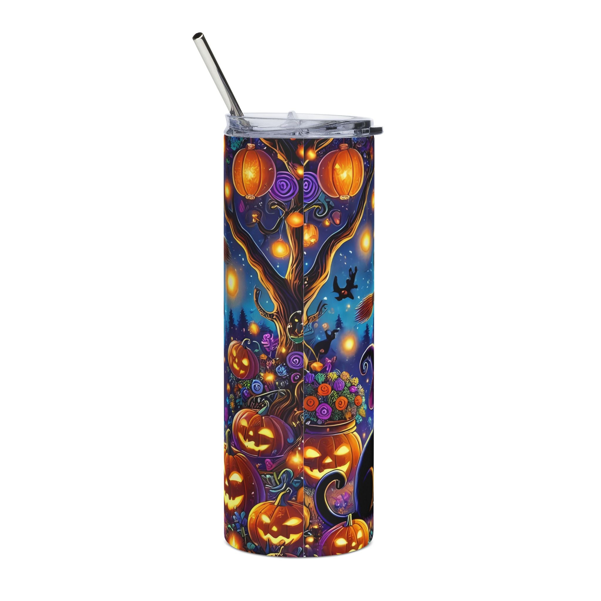 Spooky Cat Halloween Tumbler | Personalized Stainless Steel Travel Mug for Hot or Cold Beverages | Gifts for Cat Lovers, Halloween [...]