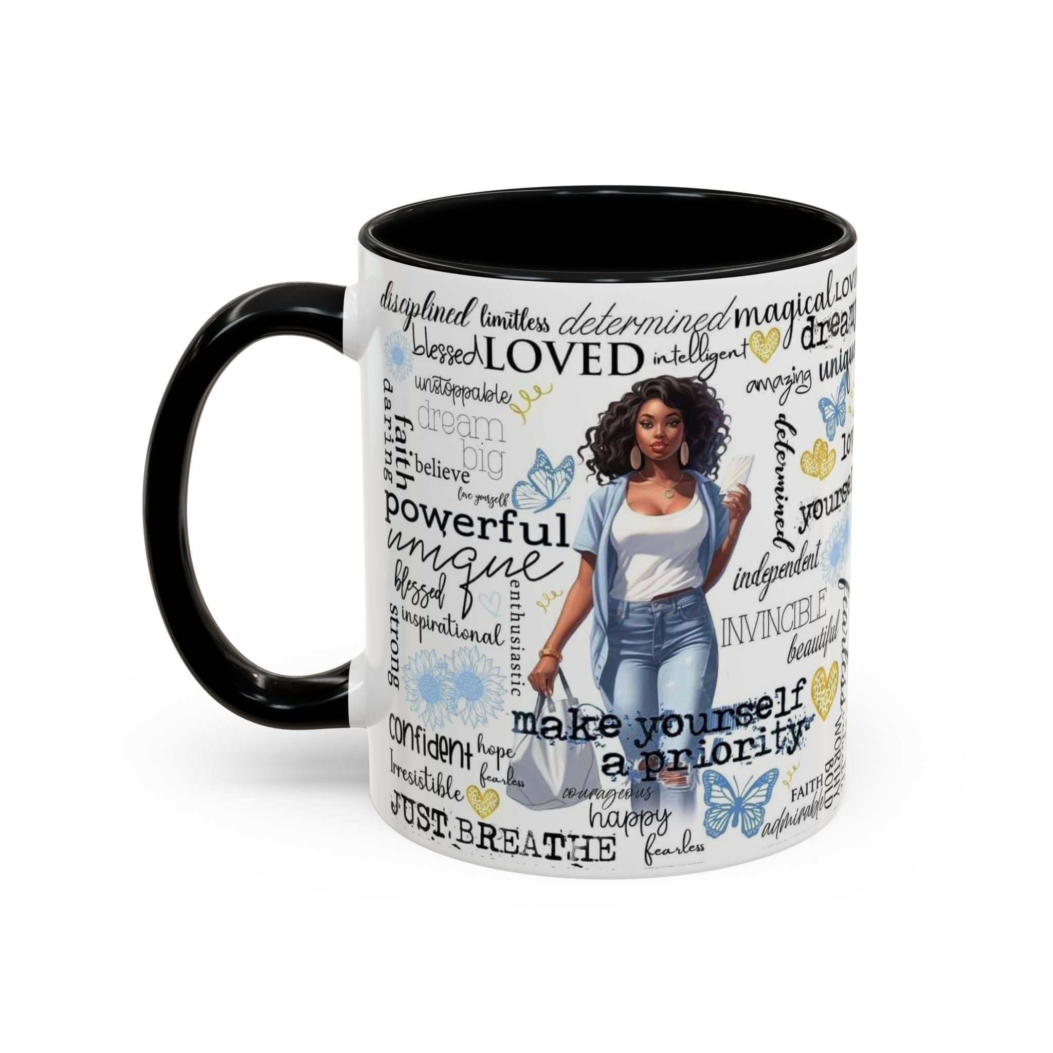 Empowering Inspirational Coffee Mug, Motivational Gift for Women, Unique Tea Cup, Affirmation Drinkware, Positive Vibes Mug.