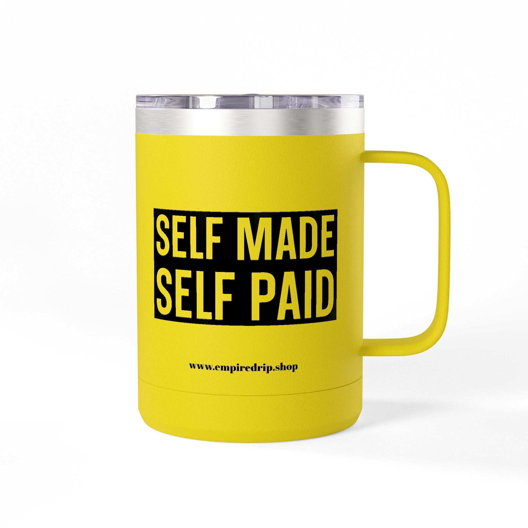 Self Made Self Paid Coffee Tumbler | Stylish Motivational Mug for Entrepreneurs | Perfect Gift for Bosses and Go-Getters.