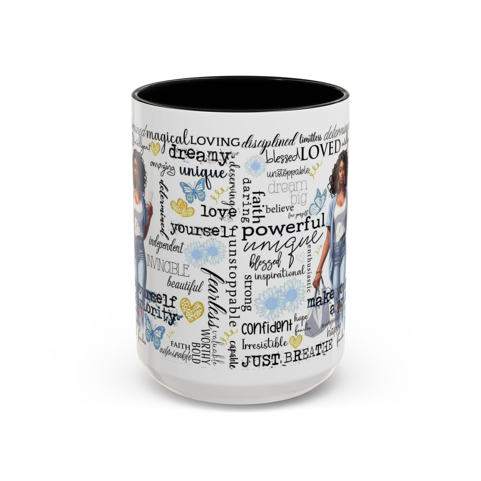 Empowering Inspirational Coffee Mug, Motivational Gift for Women, Unique Tea Cup, Affirmation Drinkware, Positive Vibes Mug.