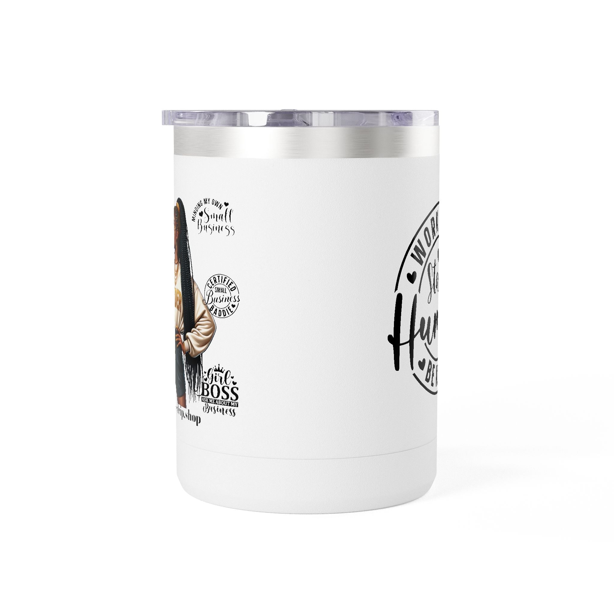 Work Hard Inspirational Coffee Mug Tumbler - Motivational Drinkware for Daily Inspiration.
