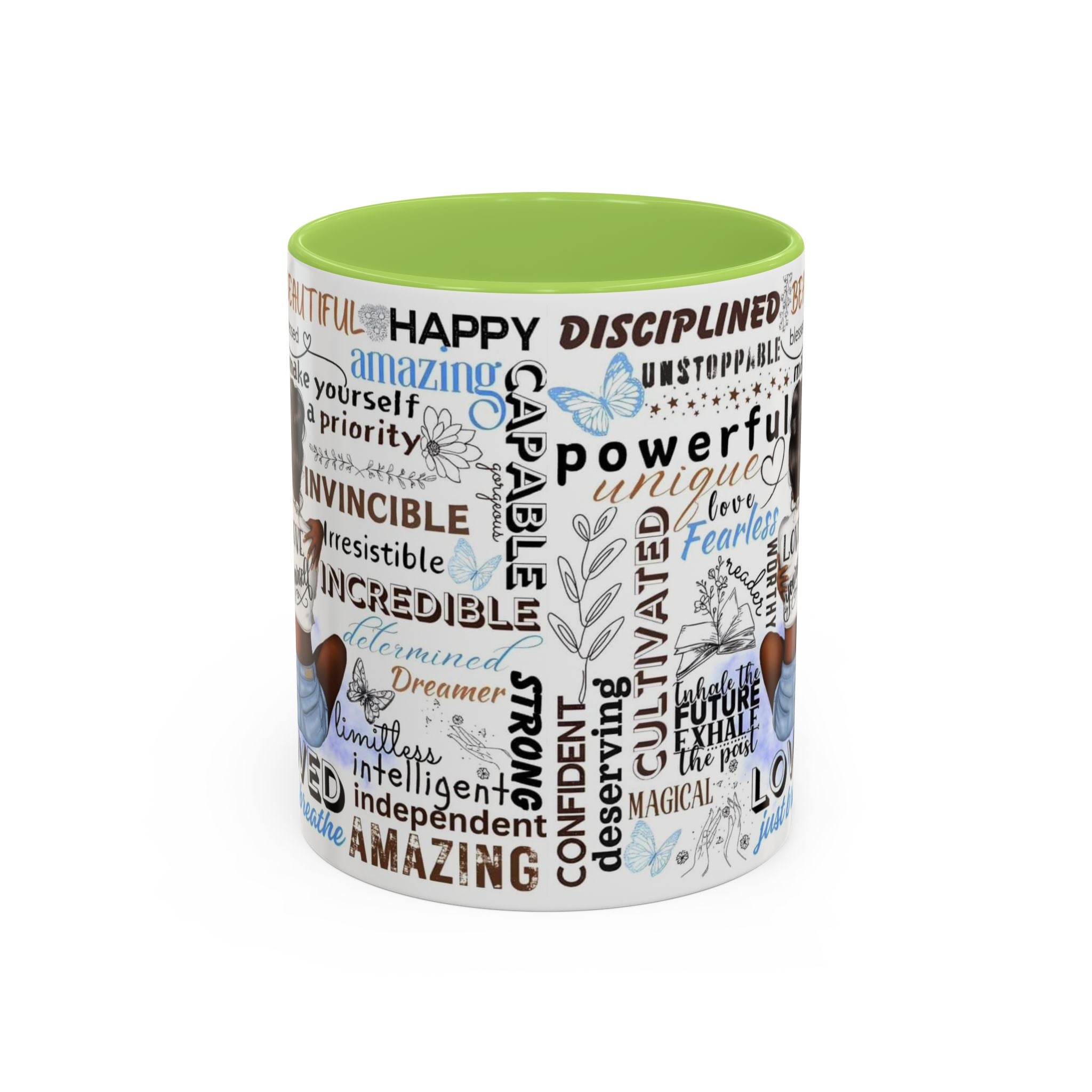 Empowering Affirmation Multi Color Coffee Mug, Motivational Drinkware, Self-Love Gift, Inspirational Kitchen Decor, Positive Vibes.