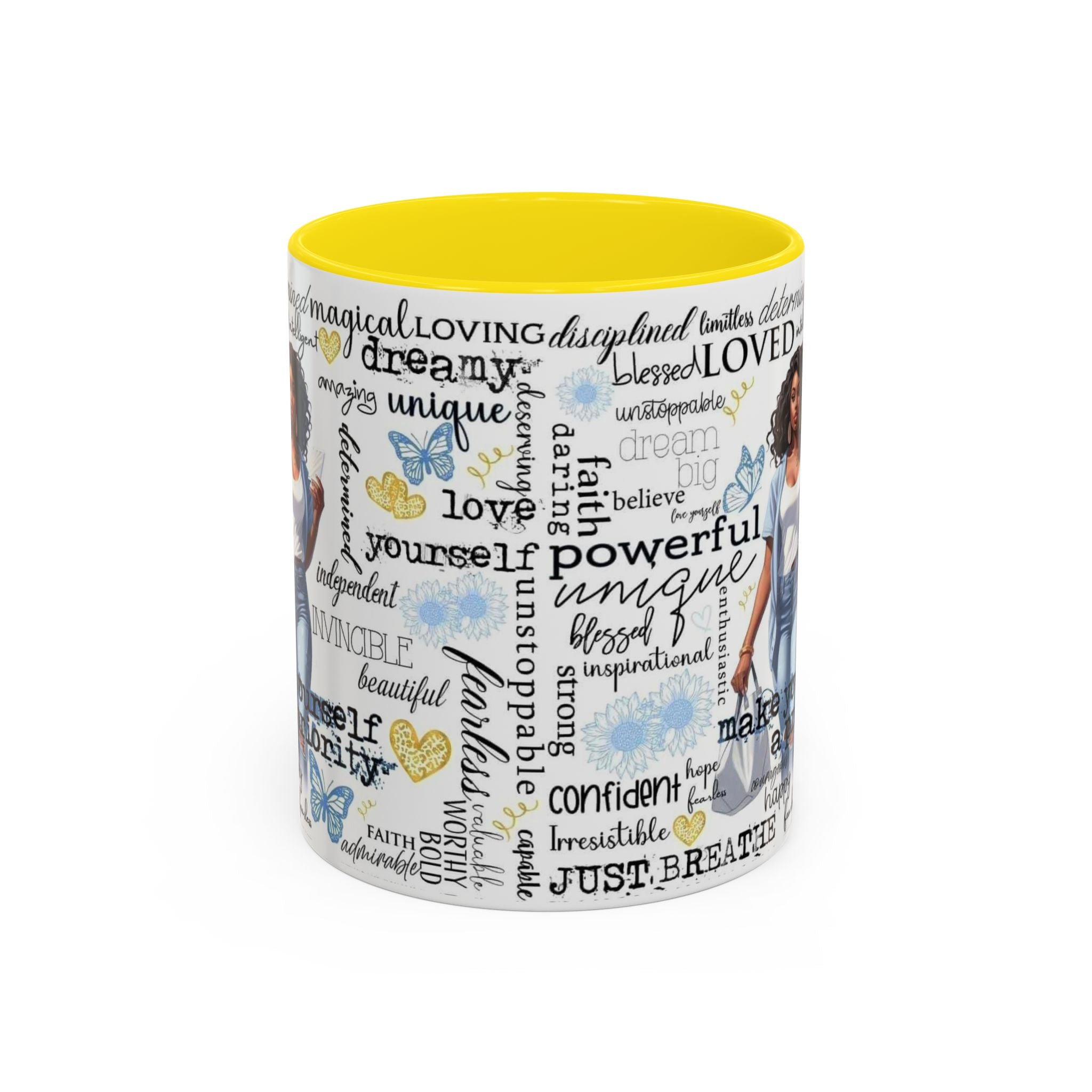 Empowering Inspirational Coffee Mug, Motivational Gift for Women, Unique Tea Cup, Affirmation Drinkware, Positive Vibes Mug.