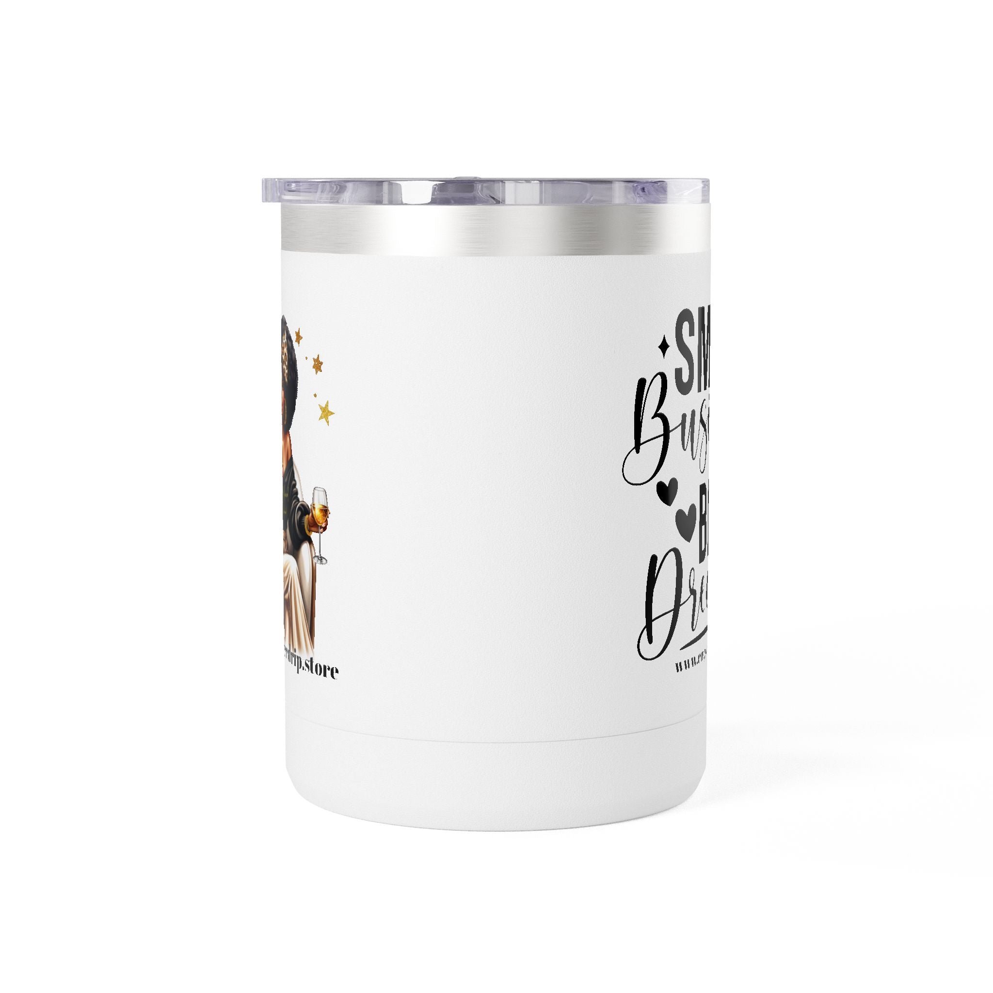 Inspirational Coffee Mug Tumbler, Small Business Big Dreams.