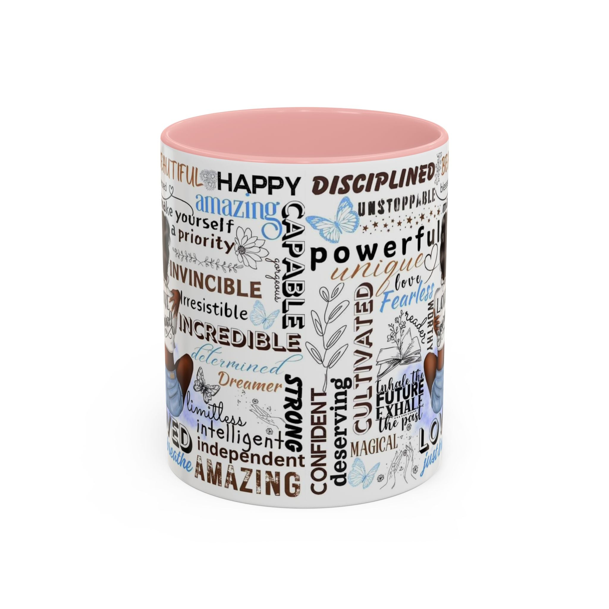 Empowering Affirmation Multi Color Coffee Mug, Motivational Drinkware, Self-Love Gift, Inspirational Kitchen Decor, Positive Vibes.
