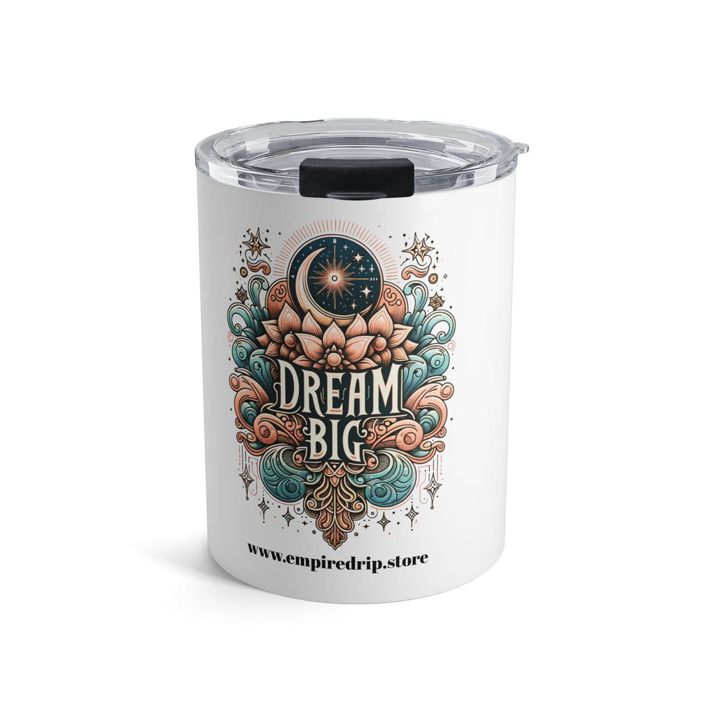 Dream Big Tumbler - Boho Floral Design, Inspirational Drinkware, Motivational Gift.