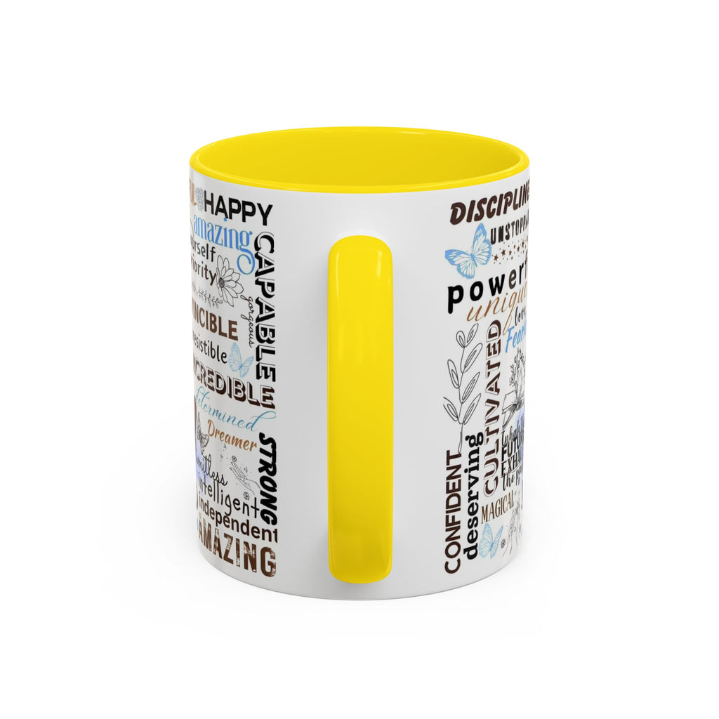 Empowering Affirmation Multi Color Coffee Mug, Motivational Drinkware, Self-Love Gift, Inspirational Kitchen Decor, Positive Vibes