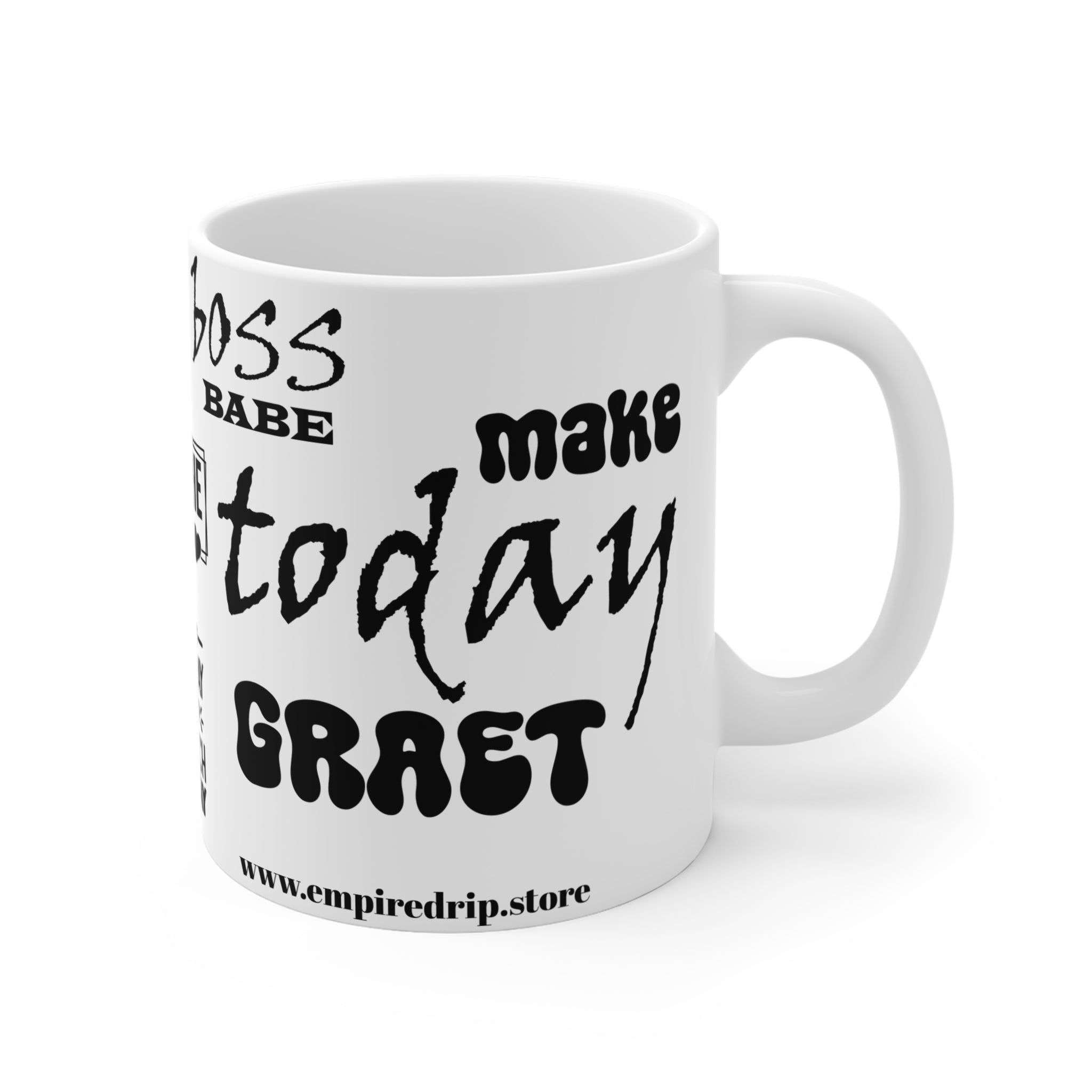Empowered Woman Mug, Elegant Coffee Cup, Inspirational Gift, Warm Tea Mug, Motivational Home Decor.