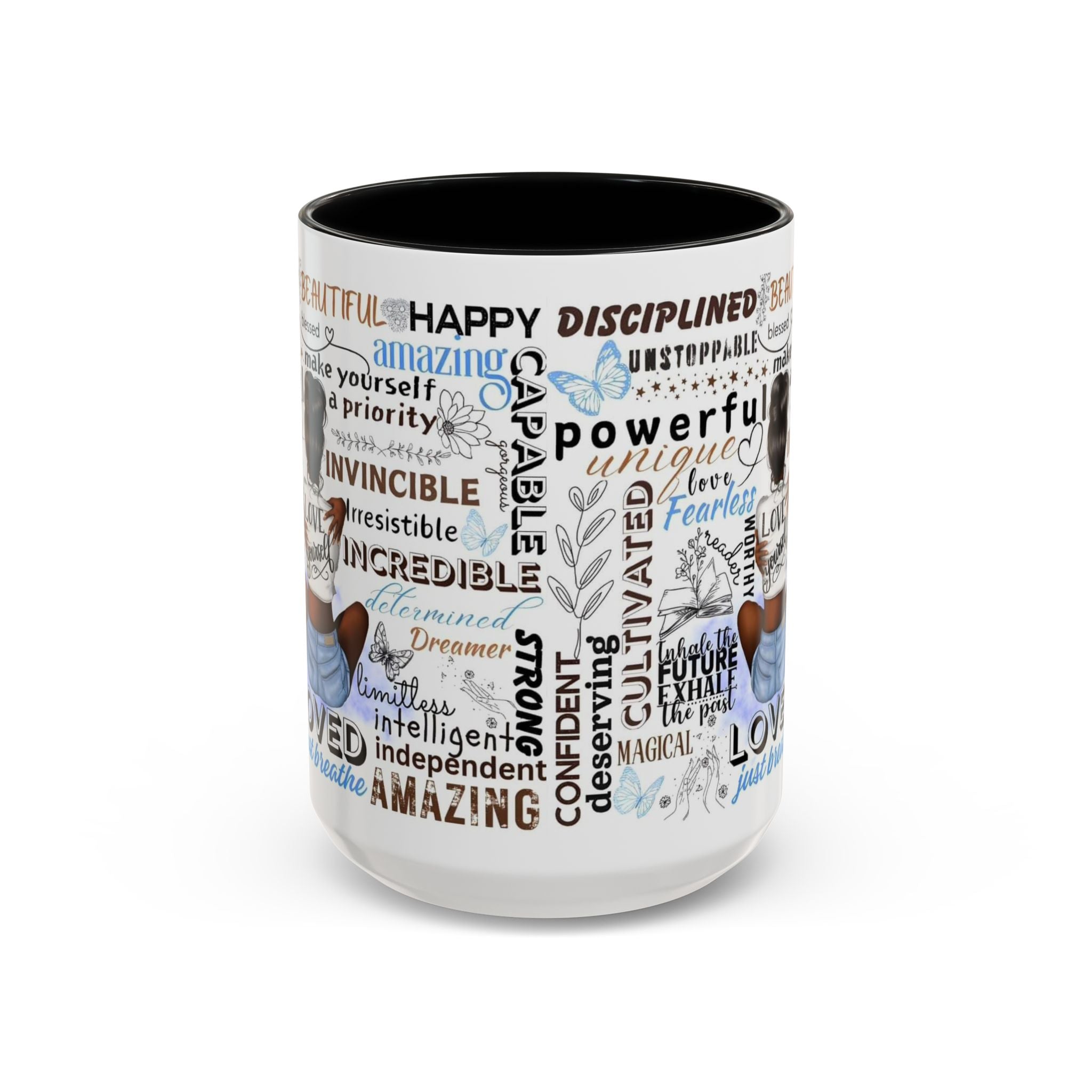 Empowering Affirmation Multi Color Coffee Mug, Motivational Drinkware, Self-Love Gift, Inspirational Kitchen Decor, Positive Vibes.