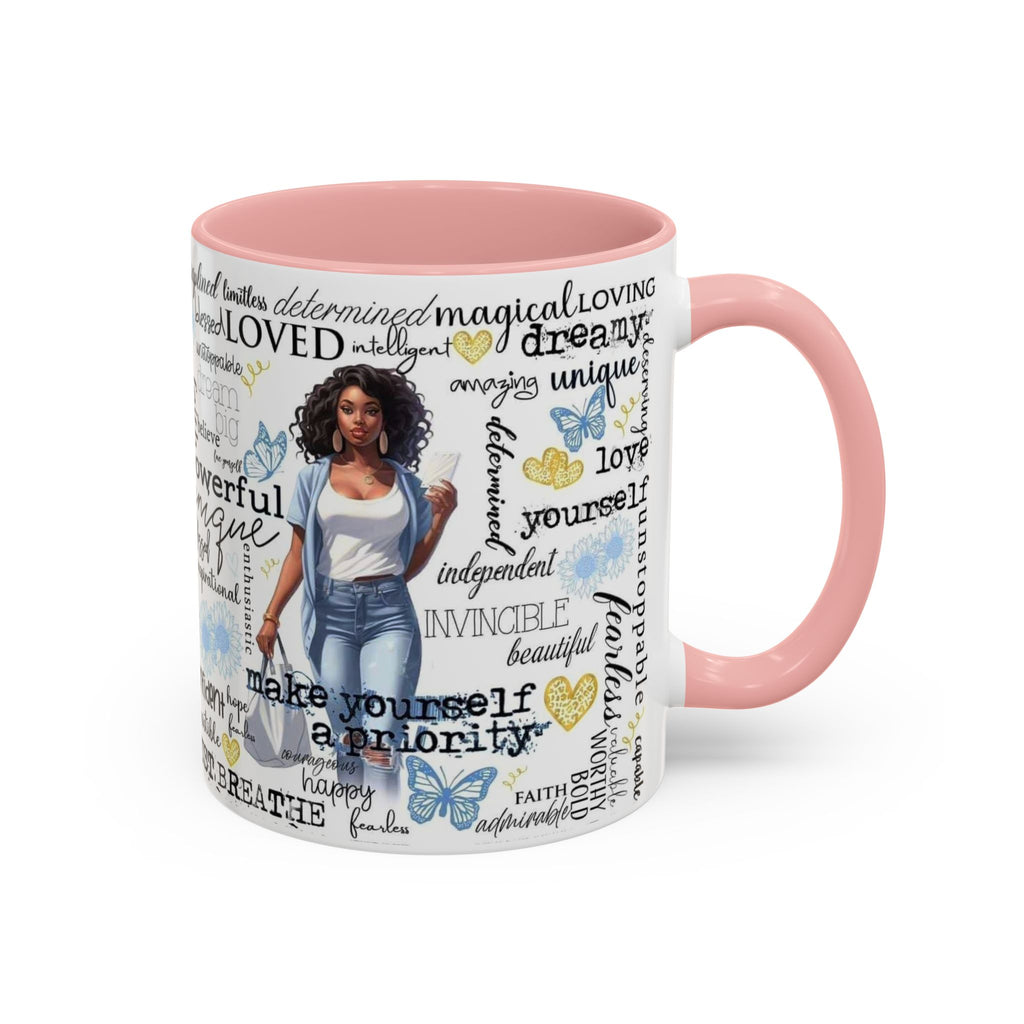 Empowering Inspirational Coffee Mug, Motivational Gift for Women, Unique Tea Cup, Affirmation Drinkware, Positive Vibes Mug.