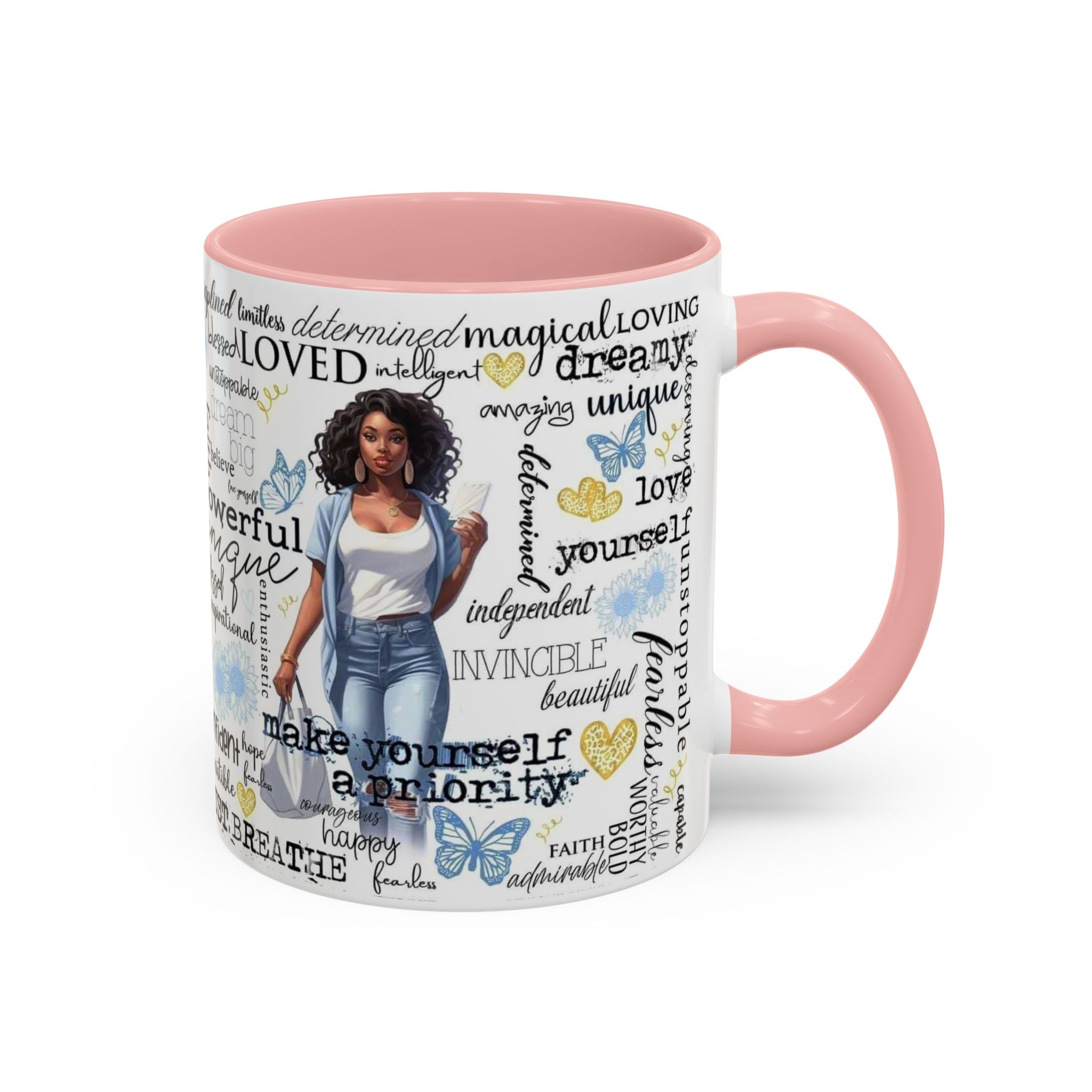 Empowering Inspirational Coffee Mug, Motivational Gift for Women, Unique Tea Cup, Affirmation Drinkware, Positive Vibes Mug.