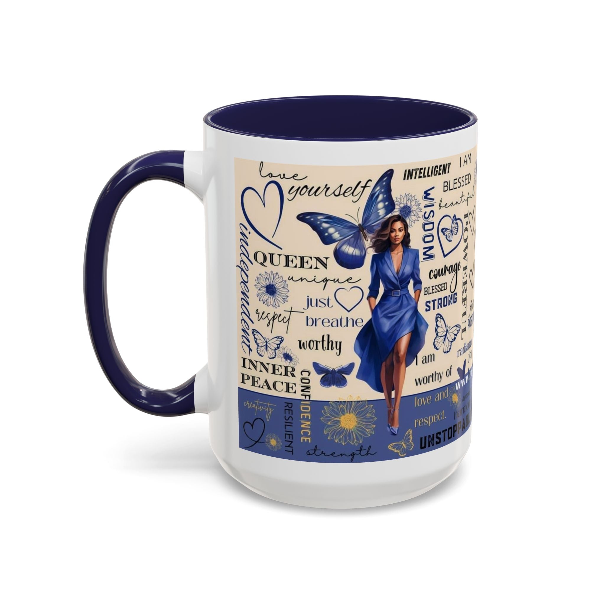 Empowering Accent Coffee Mug - Inspiring Quote Motivation and Self-Love, Perfect Gift for Holidays & Celebrations.
