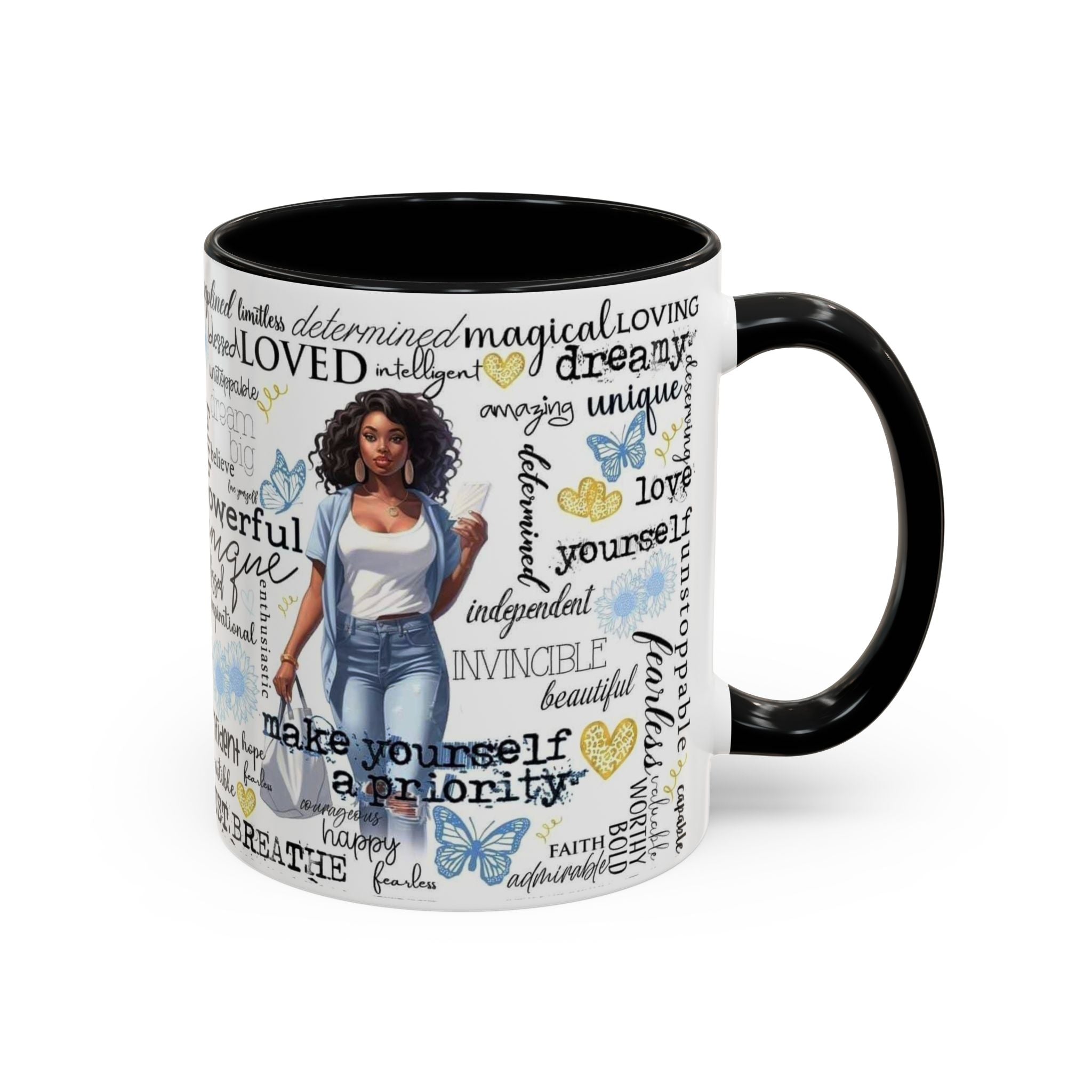 Empowering Inspirational Coffee Mug, Motivational Gift for Women, Unique Tea Cup, Affirmation Drinkware, Positive Vibes Mug.